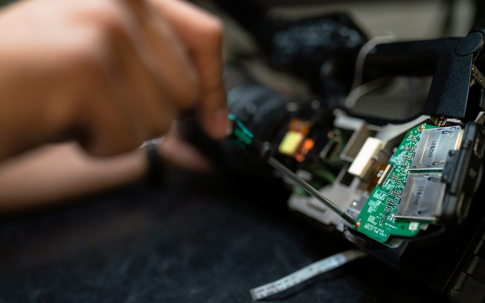 DEL engineers at a lab workbench